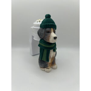 Bath & Body Works Holiday Dog Wallflowers Fragrance Plug Green Hat Scarf Bernese